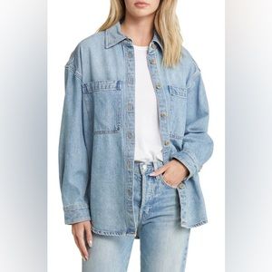 NWT Madewell Heavyweight Denim Oversize Button-Up Shirt